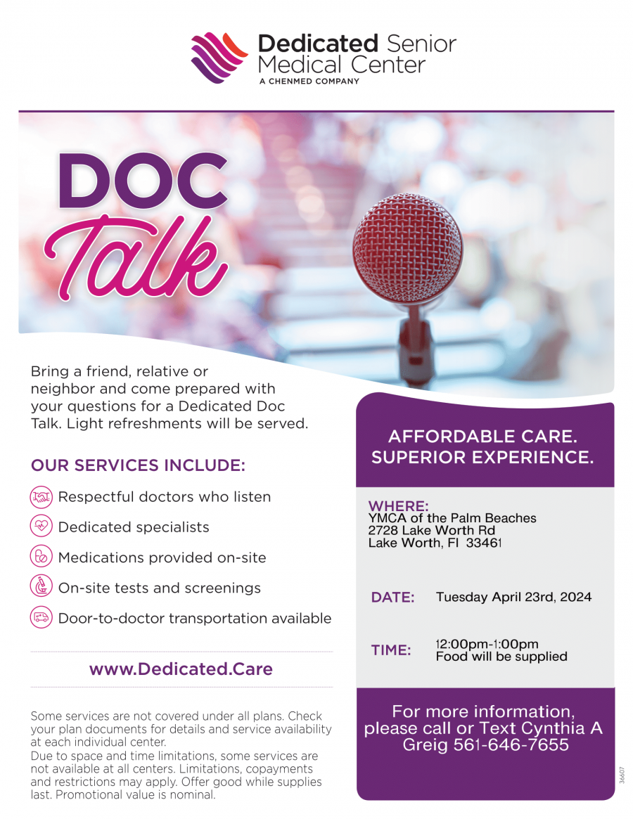 Doc Talk April Tuesday, March 23 at 12:00am